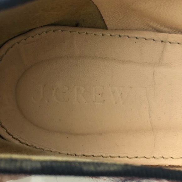 JCREW GEMMA CAP-TOE FLATS IN TWEED IVORY BURGUNDY NAVY SHOES.SIZE 8 - Picture 9 of 10